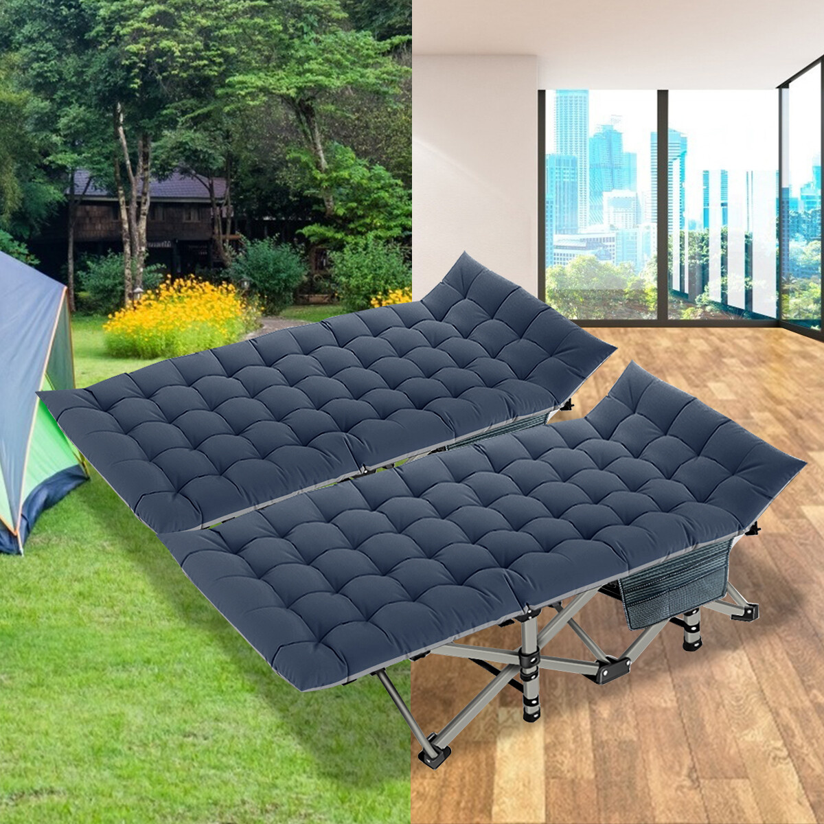 MOPHOTO Packs Folding Travel Cot Heavy Duty Adult And Kids