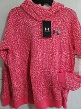 Girls Kids Youth Under Armour Pullover Hoodie NEW Long Sleeve Pink Large
