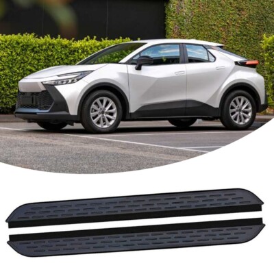 2 Stück feste Seitenschritte Trittbretter Nerf Bar für Toyota CHR CH-R 2017-2024