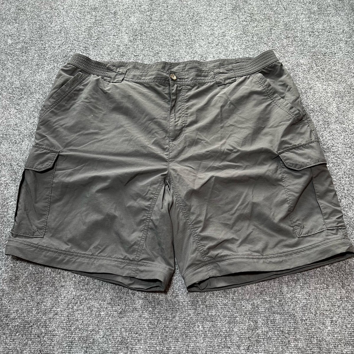 Columbia Shorts Mens XXL Grey Nylon Cargo Pocket GRT Gear