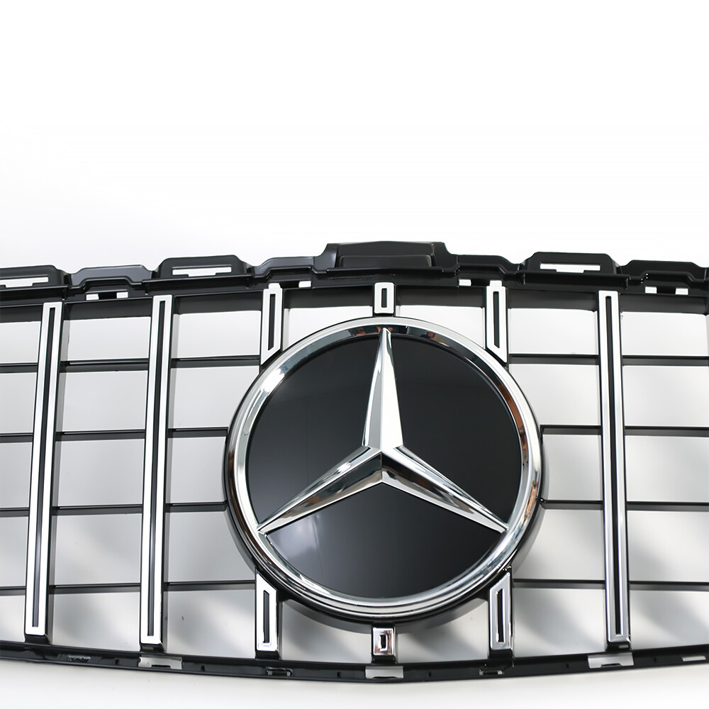 Chrome For Mercedes Benz 2019 2020 2021 W205 C400 C300 C200 Front Grille W/Star