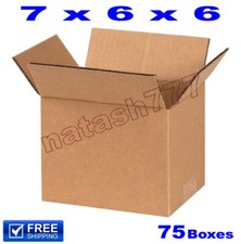 75 - 7x6x6 Cardboard Boxes 32ECT Mailing Packing Shipping Corrugated Carton