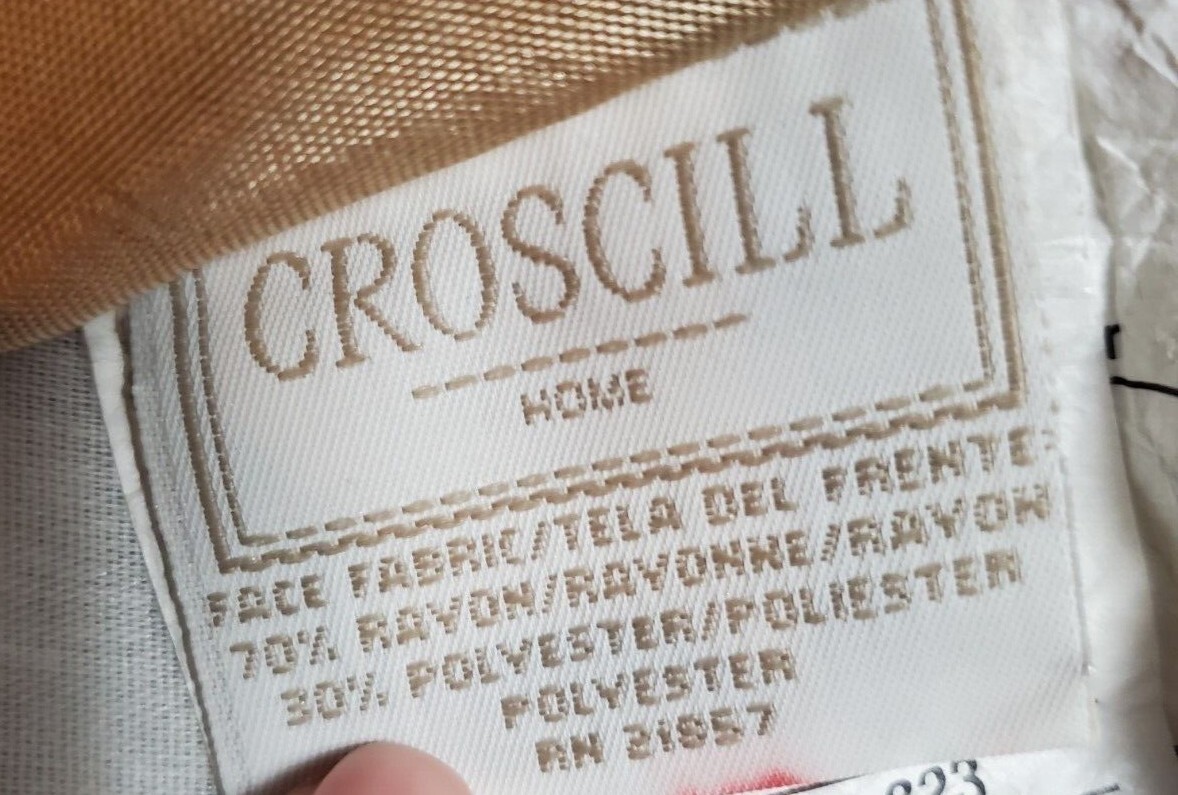 CROSCILL FAIRMONT AMETHYST GOLD Floral Pair King Pillow Shams 21 X 37