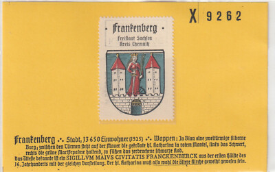 Reklamemarke Wappen von Frankenberg / Sachsen (W307)