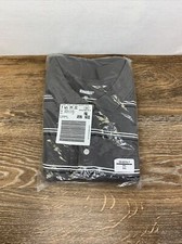 King Size Short Sleeve Gray Black Stripes Polo Shirt Size 4XL XXXXL New in Bag