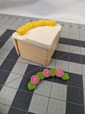 Fisher Price Fun With Food Wedding Cake Slice Icing Stars Roses Replacement 1987