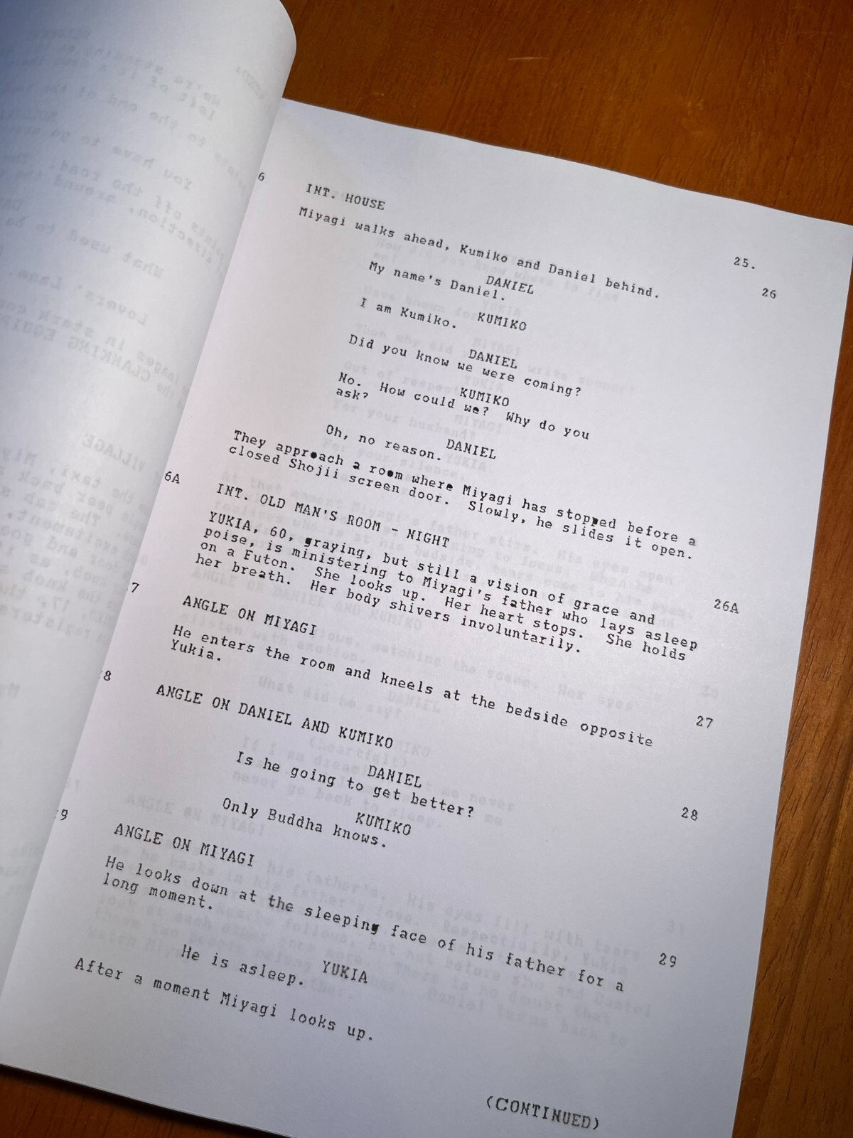 The Karate Kid Part II Script Cast-Signed - Autograph Reprints - 91 ...