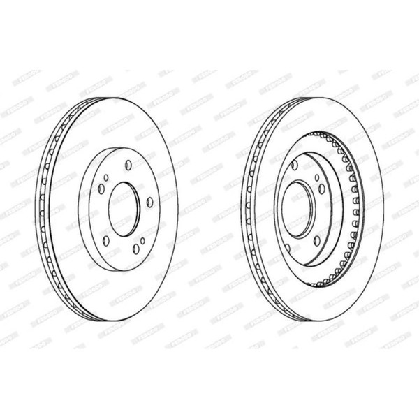 Ferodo 2X Bremsscheibe Vorne Ø286 Mm BelüFtet FüR Mitsubishi Pajero Pinin H6_W-image
