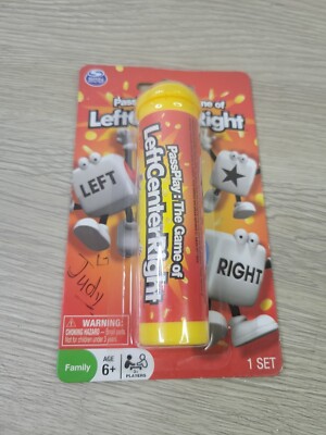 Pass Play: The Game of Left Center Right - Complete Dice Game Master Tube