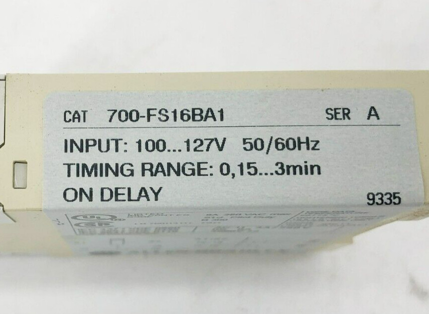 New Allen Bradley 700-FS16BA1 Ser. A Timing Relay 250VAC 3A 0.15-3min On-Delay