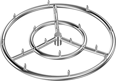18 Inch Round Stainless Steel Fire Pit Burner Ring High Flame Jet Outdoor