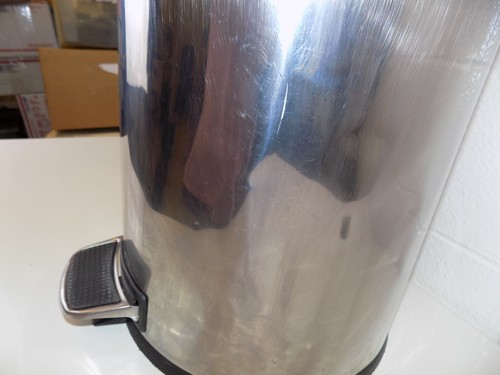 Stainless Touchless Commercial Medical Grade Step Trash Can & HD Liner 13gal - Picture 24 of 24