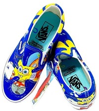 Image of Vans Spongebob Alohabob Classic Slip On Sneakers Unisex Men’s 6.5 Women’s 8