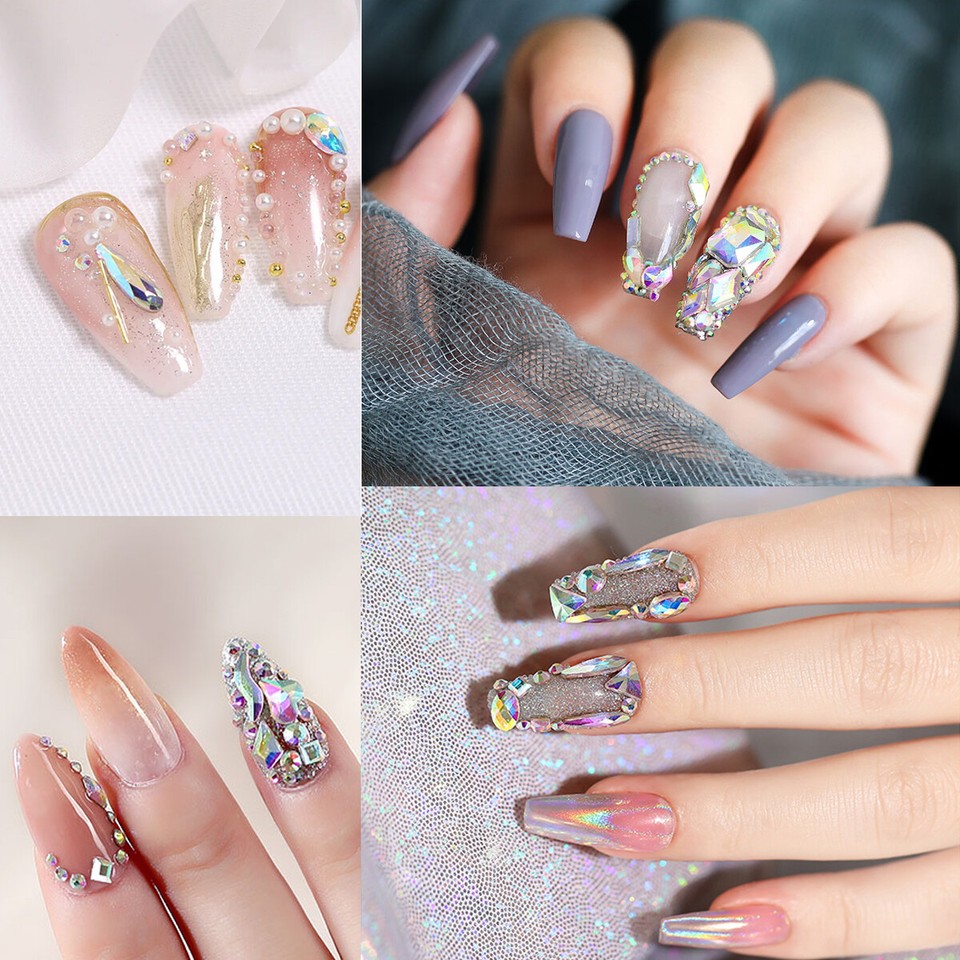 KIRAME 21 Stili Strass In Vetro K9 AB Olografici A Fondo Piatto - Foto 4