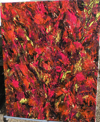 ''Autumn Rains'' heavy textured acrylic, 16'' x 20''