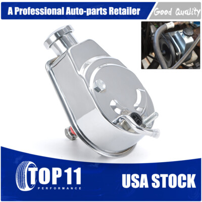 Polished Keyway Power Steering Pump For Chevy Ford GM Chrysler P Series Saginaw
