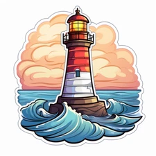Huge XXXL Car Decal Sticker Lighthouse Decal