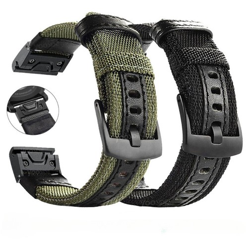 26mm Quick Fit Nylon Woven Watch Band Strap For Garmin Fenix 3 / Fenix 3 HR - Picture 1 of 18