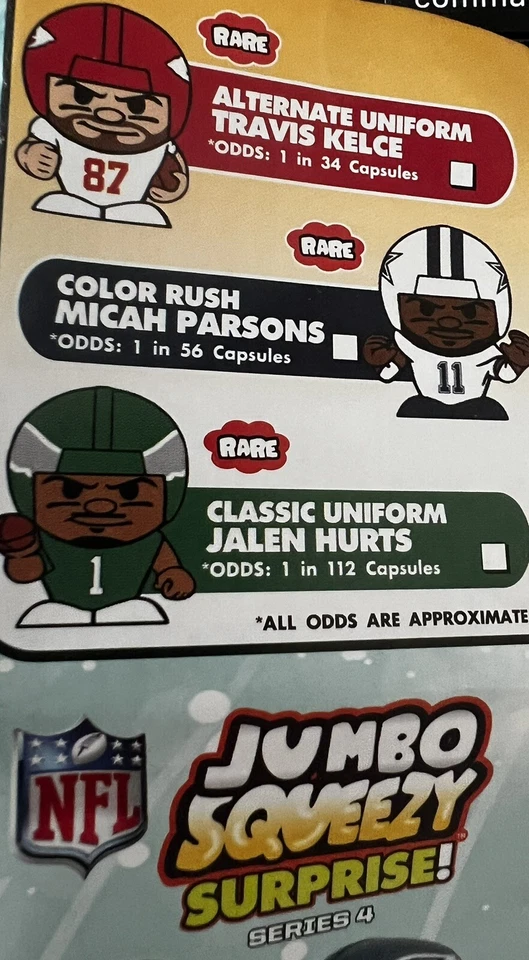 NFL Jumbo Squeezmates S4 (2025) - Individuales individuales - Elige tu equipo - Re-Stoc Foto 4 de 4