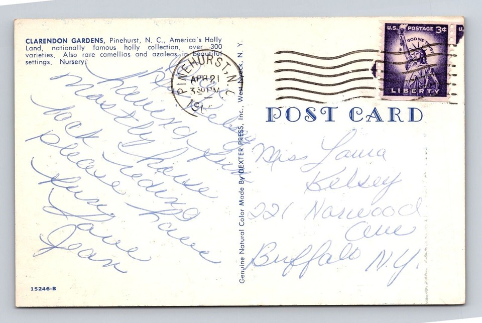 Pinehurst NCNorth Carolina, Clarendon Gardens, Antique Vintage