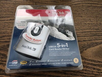 New San Disk ImageMate 5-in-1 USB 2.0 Card Reader/Writer Sandisk NOS