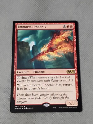 ~1x Immortal Phoenix x1 ~LP~ Core 2020 M20 Magic the Gathering MTG~