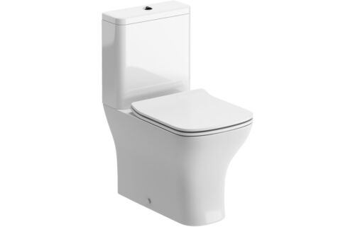 Modern Designer Fully Back to Wall Close Coupled Toilet 600mm x 785mm x 355mm