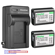Kastar NP-FW50 Battery AC Wall Charger for Pixii A1571 Camera Pixii A2572 Camera