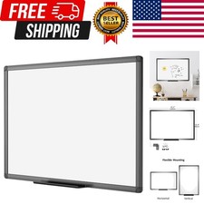 Magnetic Dry Erase White Board, 48 X 36 Inches, Black Aluminium Frame