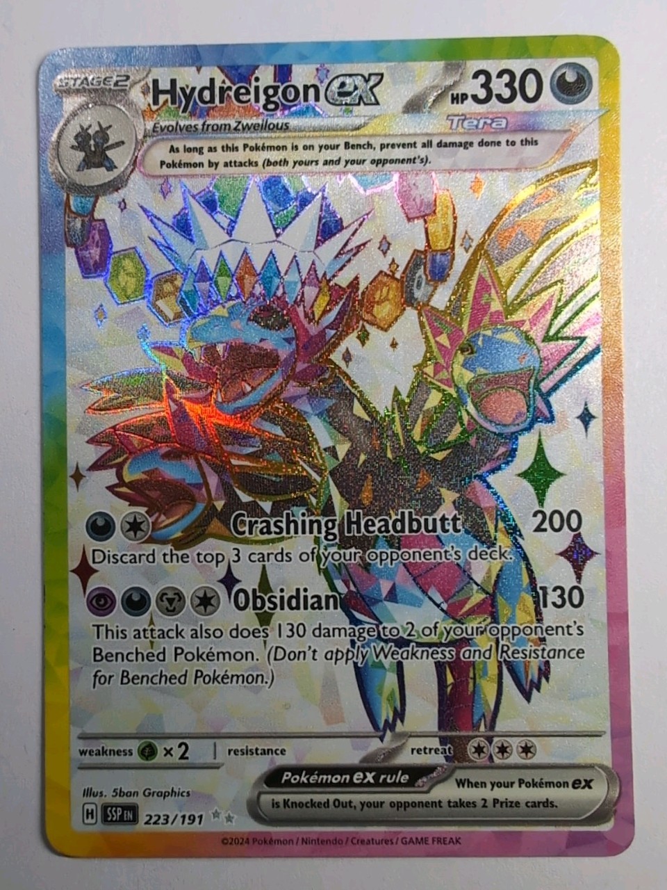 Hydreigon ex 2024 Scarlet & Violet: Surging Sparks #223/191 Ultra Rare  (Full Art) Price Guide - Sports Card Investor