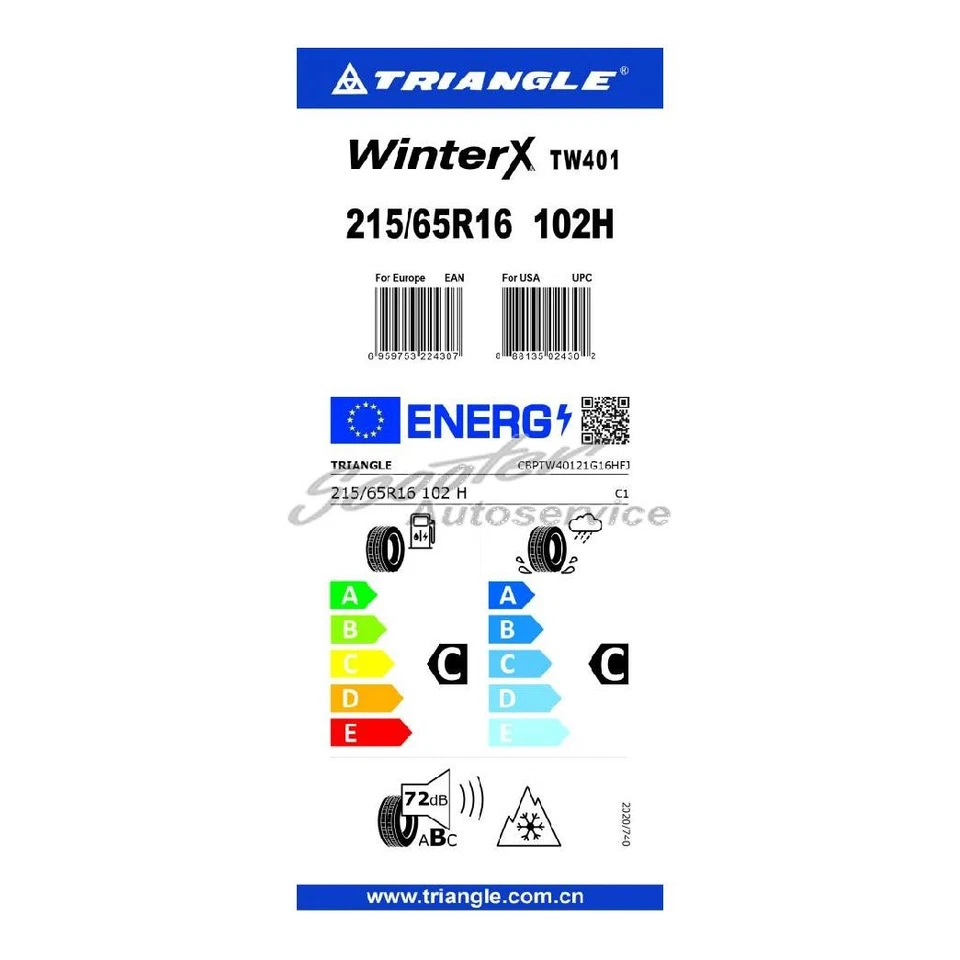 Triangle Winter-Reifen 215/65 R 16 102H 3PMSF XL (97T 95T 93T) | 68101 - Bild 2 von 3