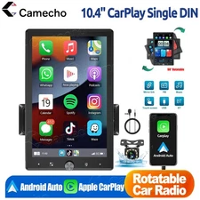 10.4" Single 1 DIN Car Stereo Radio Apple CarPlay Android Auto Bluetooth MP5 FM