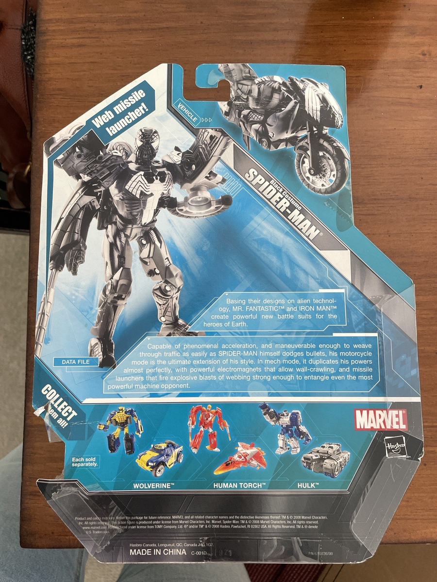 トランスフォーマークロスオーバー マーベルブラックコスチュームスパイダーマン NIB Marvel Transformers Crossover Black Costume Spiderman | eBay