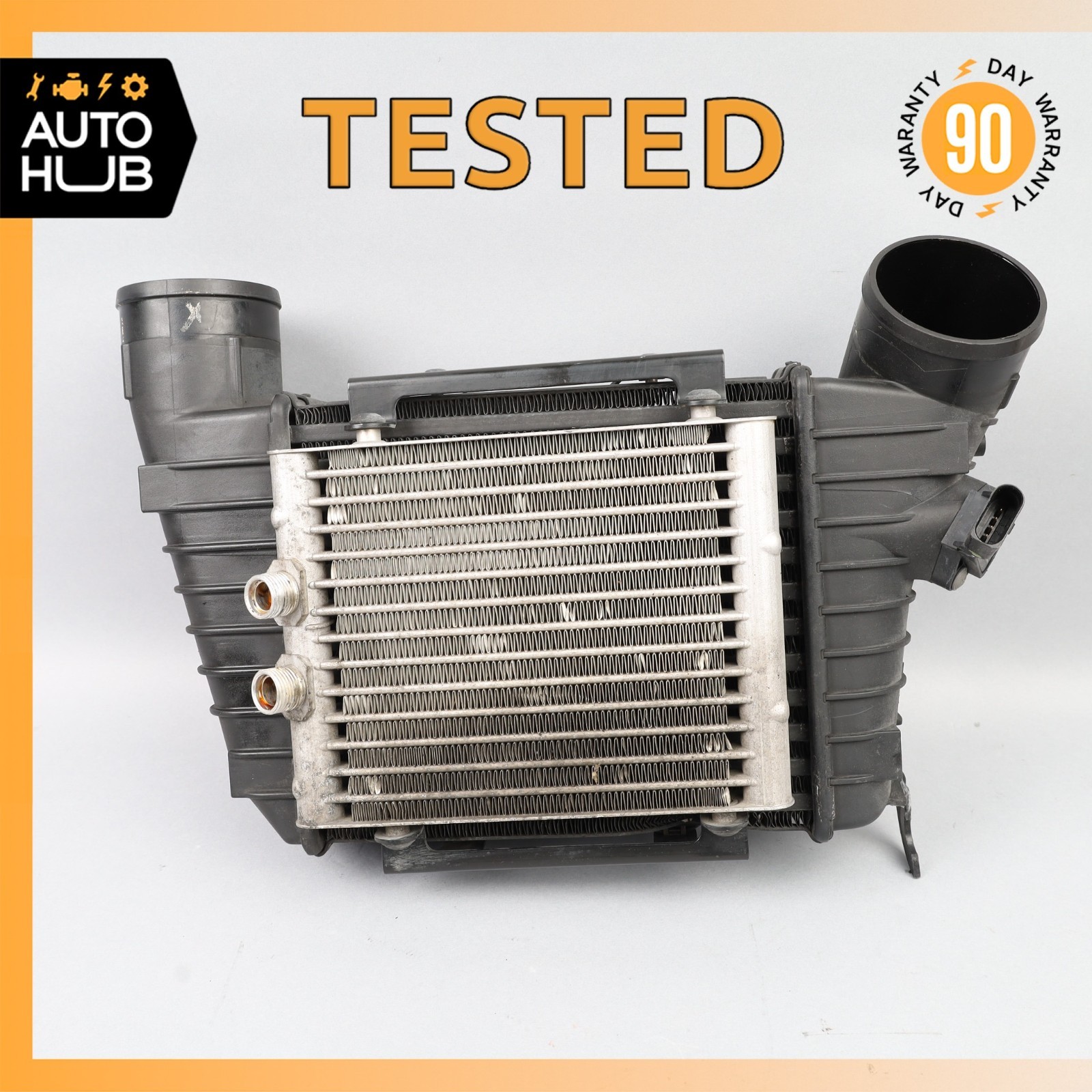Bentley Continental GT 6.0L Right Turbo Intercooler Oil Cooler 3W0145804C OEM