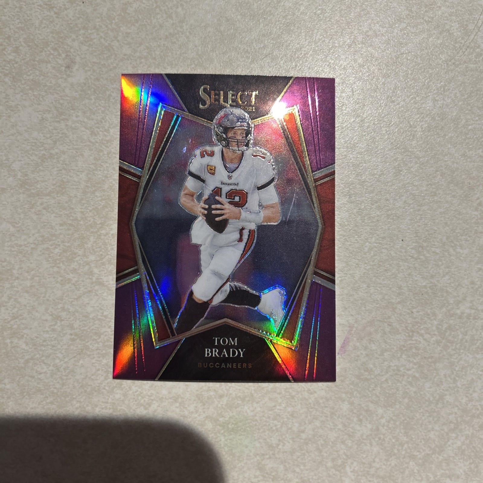 2021 Panini Select - Premier Level Tom Brady #101 Purple Prizm /75