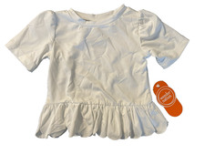 Wonder Nation NWT Girls 12 Mo. White Rash Guard Swim Beach Top - UPF 50 