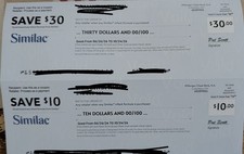 Similac Formula Coupon 2 Checks 40 Total Value Exp 10/24/26