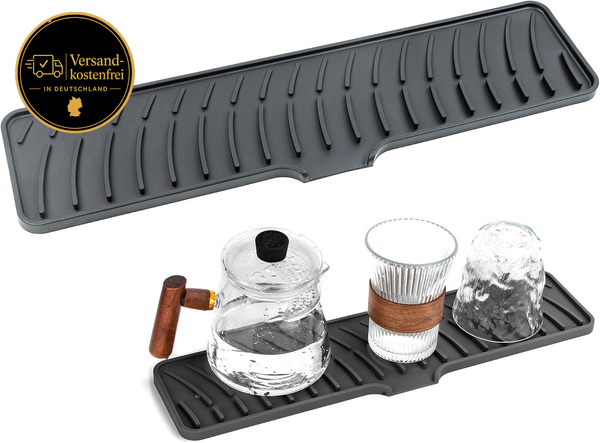 Silikon Abtropfmatte FüR Geschirr Rutschfest Wasserdicht 42X10Cm KüChe-image