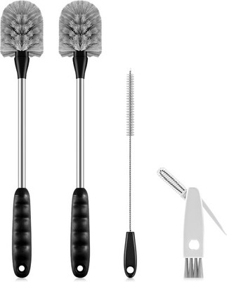 SLUXKE Bottle Brush Set with Straw Cleaner Brush and 3 in 1 Cup Lid Cleaning