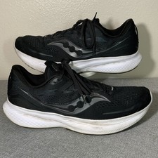 Saucony Ride 15 Men's 12 Black White Gum S20729-12 Running Shoes PWRRUN