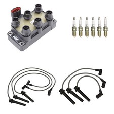 Denso Ignition Coil Wires 6 NGK Nickel Spark Plugs Kit For MPV 2.5 V6 GAS