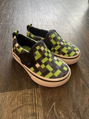 Skechers Mega Craft Street Fame Lime Charcoal Minecraft Slip-On Size 5 Toddler