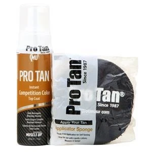 Pro Tan Instant Competition Color Top Coat with Applicator Sponge