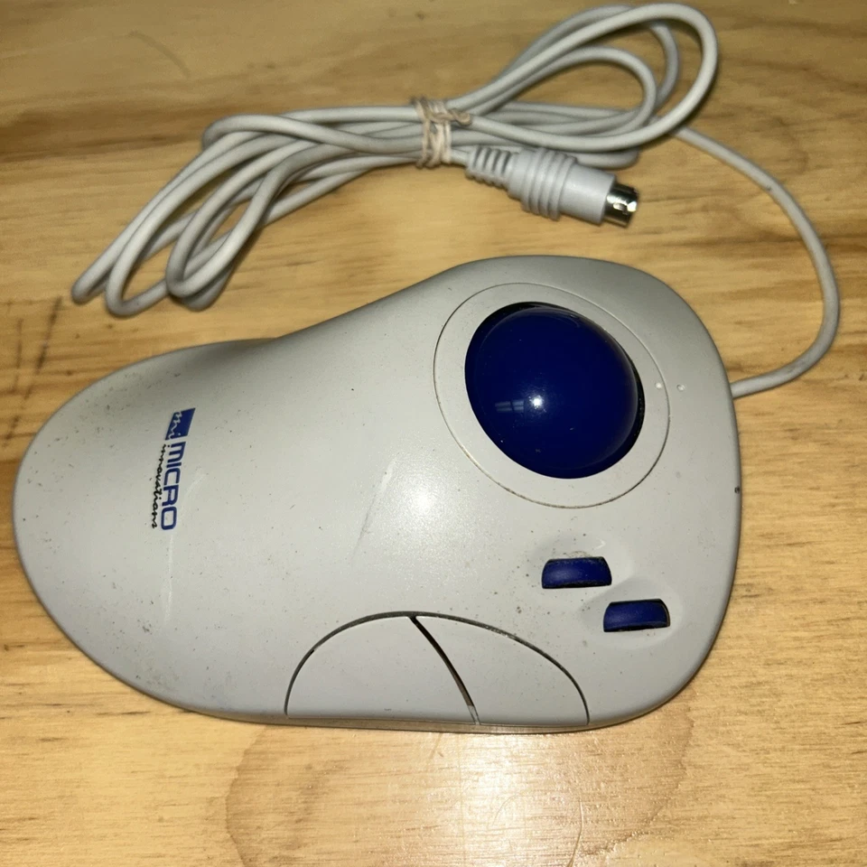 ⭐ Micro Innovations PS/2 PD100i Trackball Mouse Tested Works ⭐ - Image 2 of 4