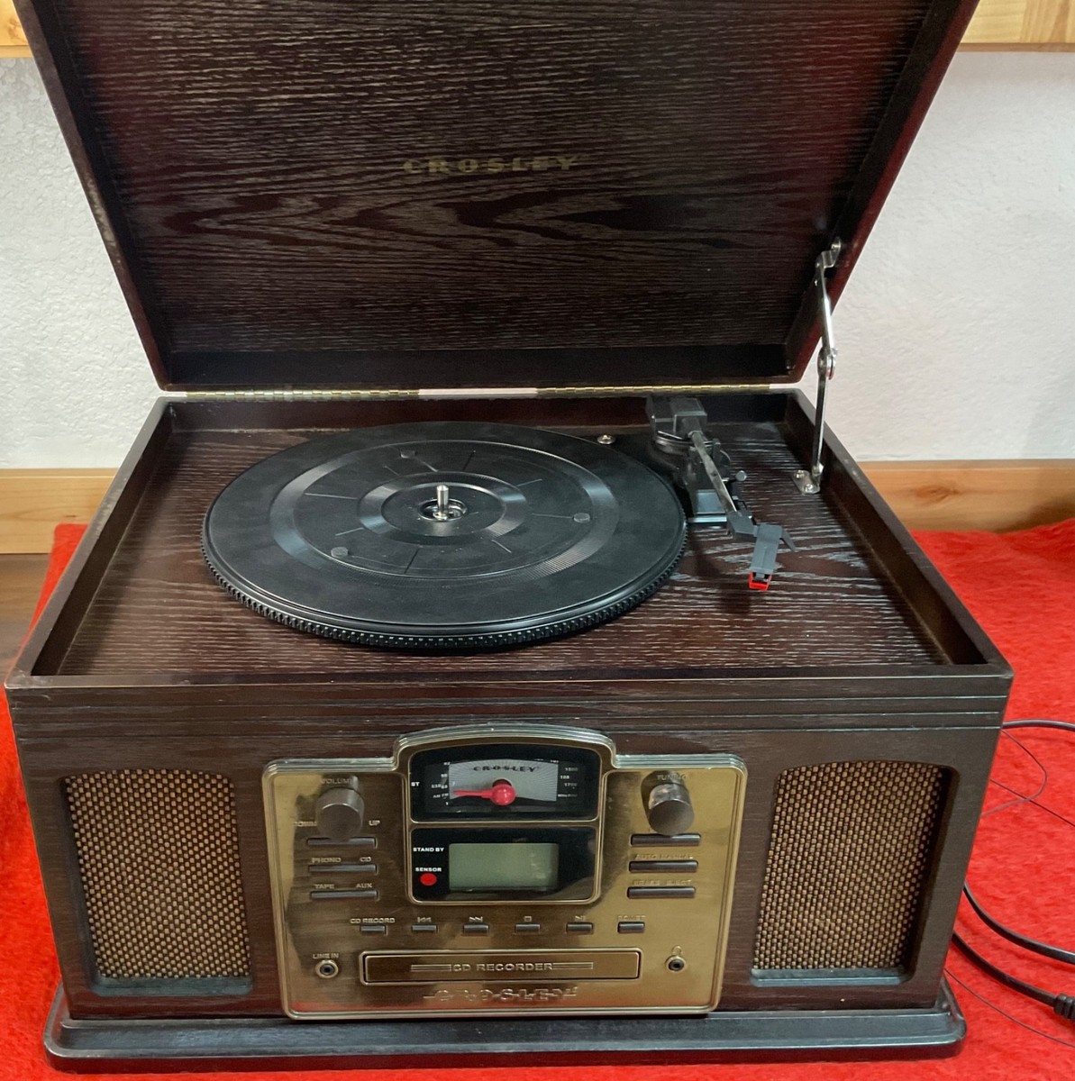 Crosley CR2405C-ES Record Player Radio Stereo CD Recorder