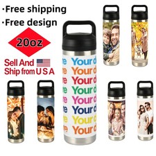 20oz Stainless Steel Tumbler, Custom Photo Text, Perfect Gift for Mom and Family