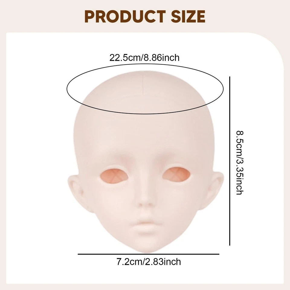 1/3 Testa Di Bambola BJD Calva Appassionato Ritratto Fotografia Creazione - Immagine 4 di 4