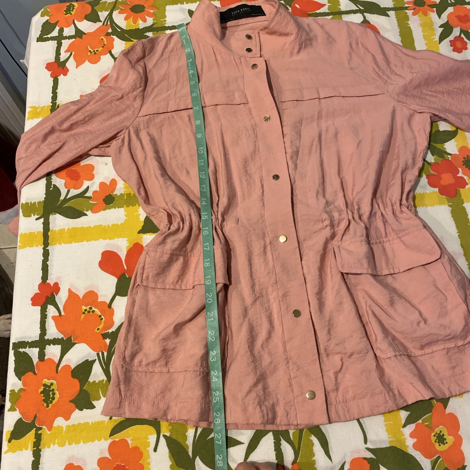 Zara Basic Collection Large Pink Cinch Waist Roll… - image 6