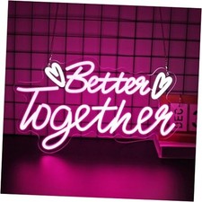 Better Together Neon Sign, Neon Signs for Wall Decor Neon LED Signs Room Neon