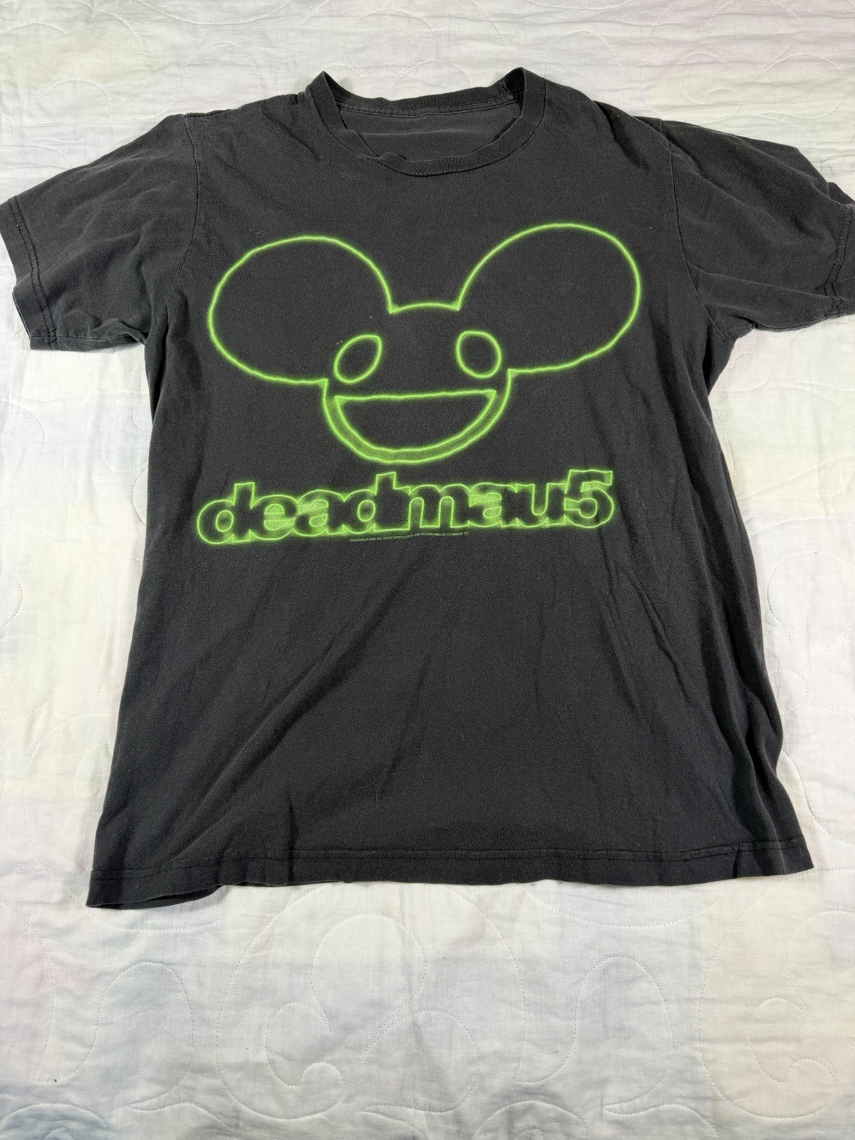 licensed DEADMAU5 t-shirt NEON LOGO electronic TECHNO dance RAVE dj Sz S Y2k